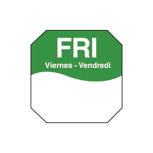 Daymark Movemark-Removeable Adhesive 1 Inch X 1 Inch Octagon Friday Triling Label 12 - 1000 Cnt
