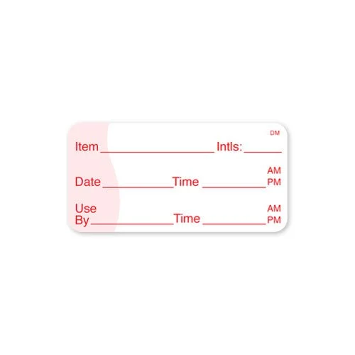 Daymark Dissolvemark-Dissolvable Adhesive 1 Inch X 2 Inch Square Item Date Use By Label 12 - 500 Cn