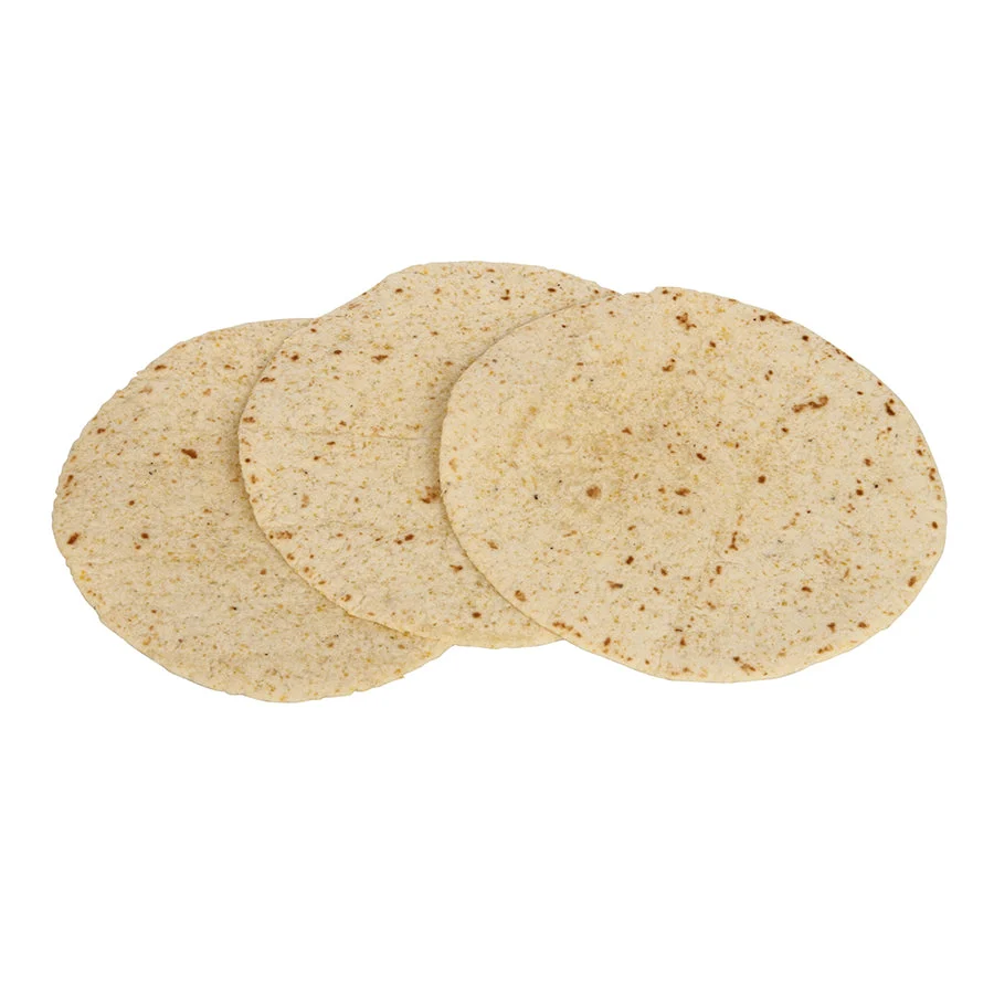 6 Inch Pressed Mazina Tortillas 12 Count Packs - 24 Per Case.