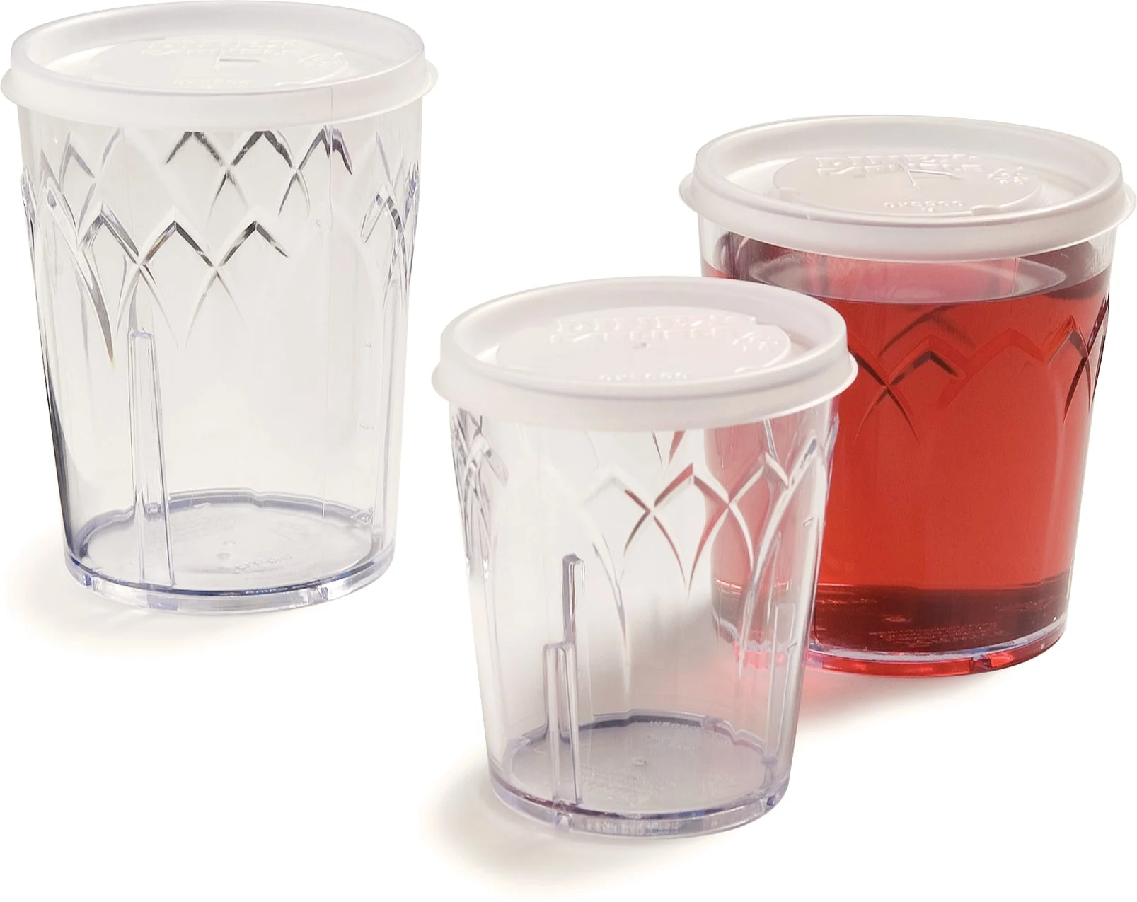 Dinex Disposable Lid With Straw Slot (Fits Cambro G.E.T Enterprises) (1000/Cs) - Translucent