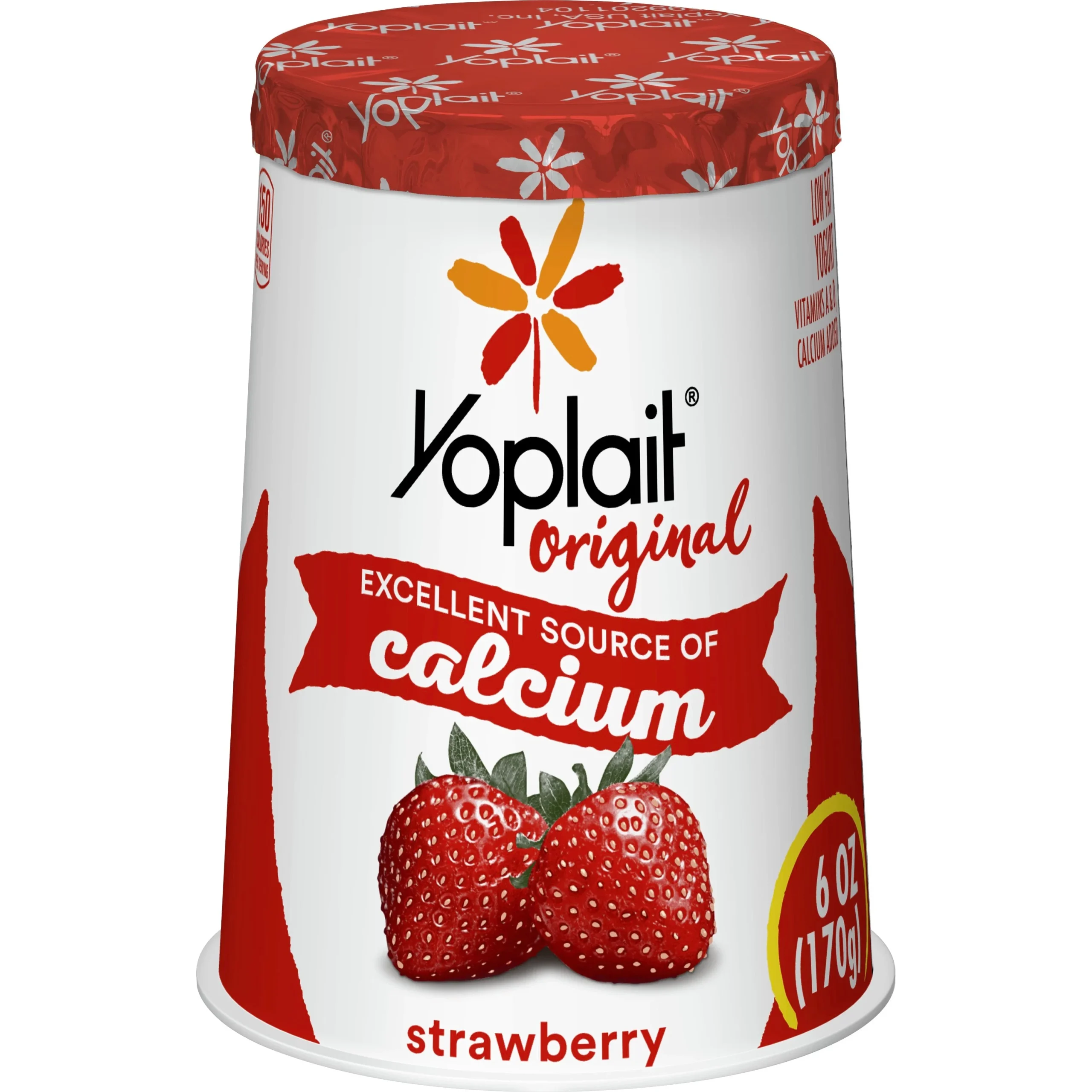 Yoplait Original Yogurt Single Serve Cup Strawberry 6 Ounce Size - 12 Per Case.