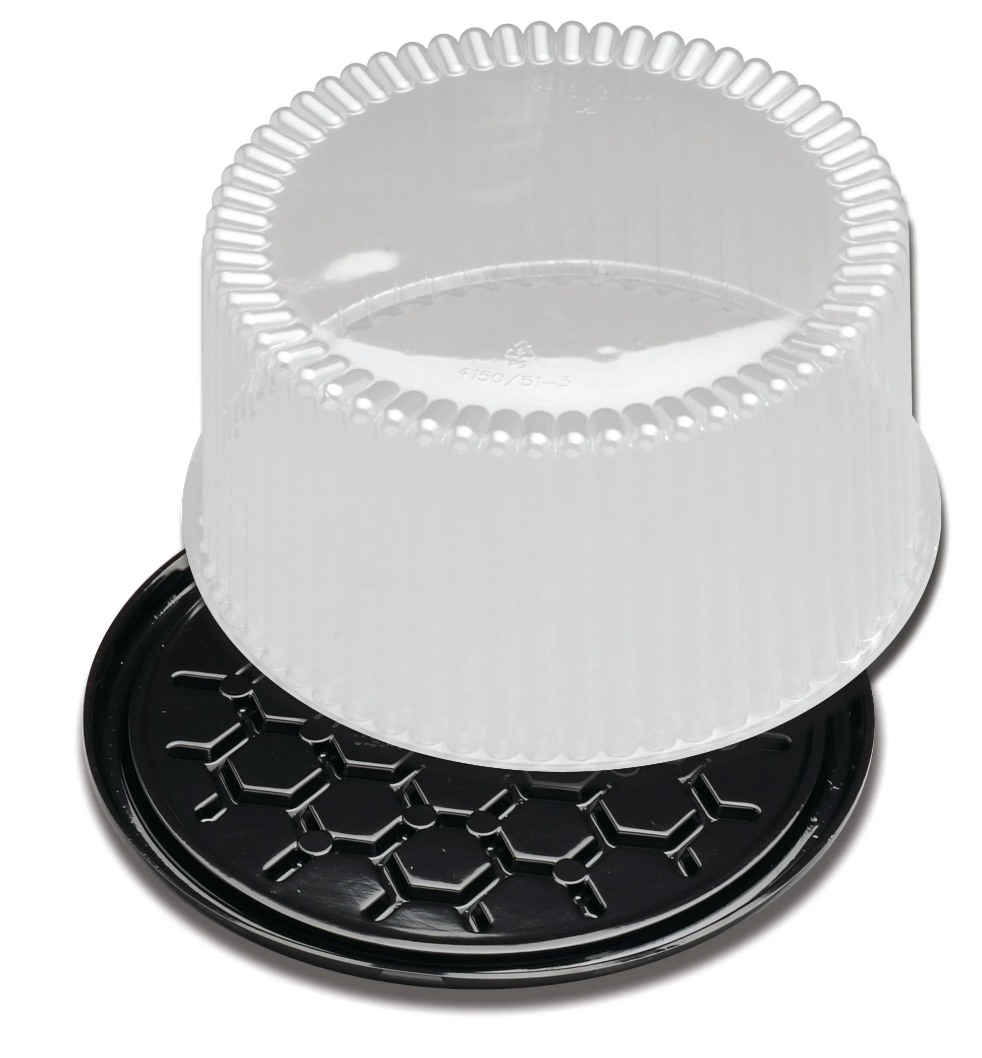 11.9" Round Black Ps Base W/ Fluted