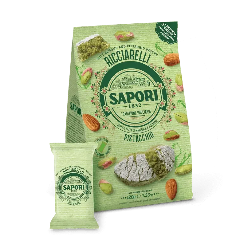 Sapori Pistachio Ricciarelli, Mandorla, 4.23 oz | 120g