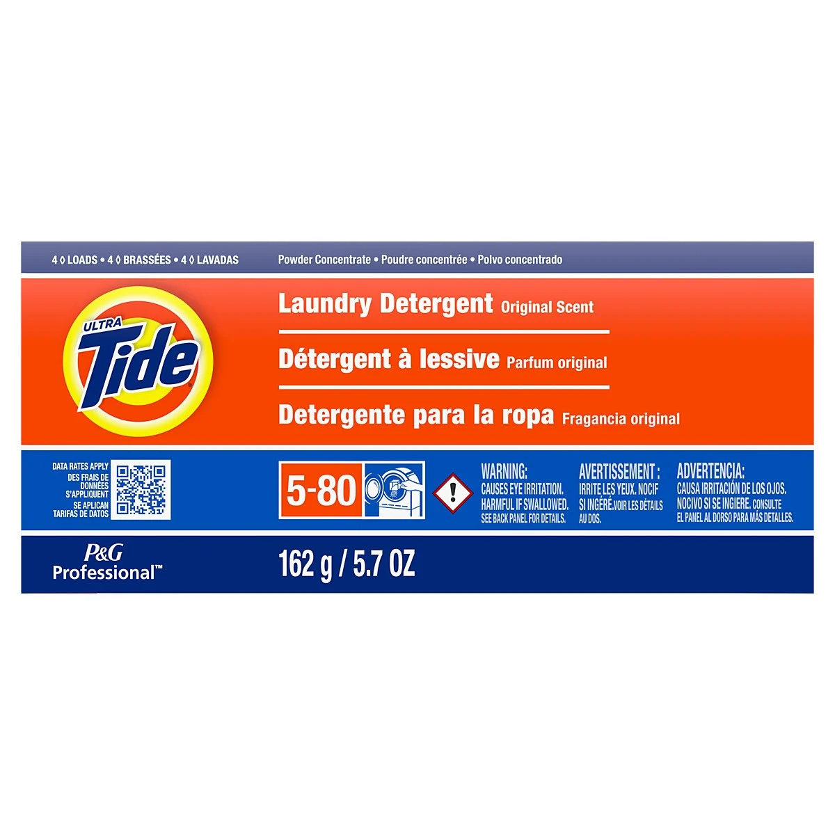 Tide Professional Laundry Detergent Powder Concentrate 4 Load 5-80 14/5.7 Oz