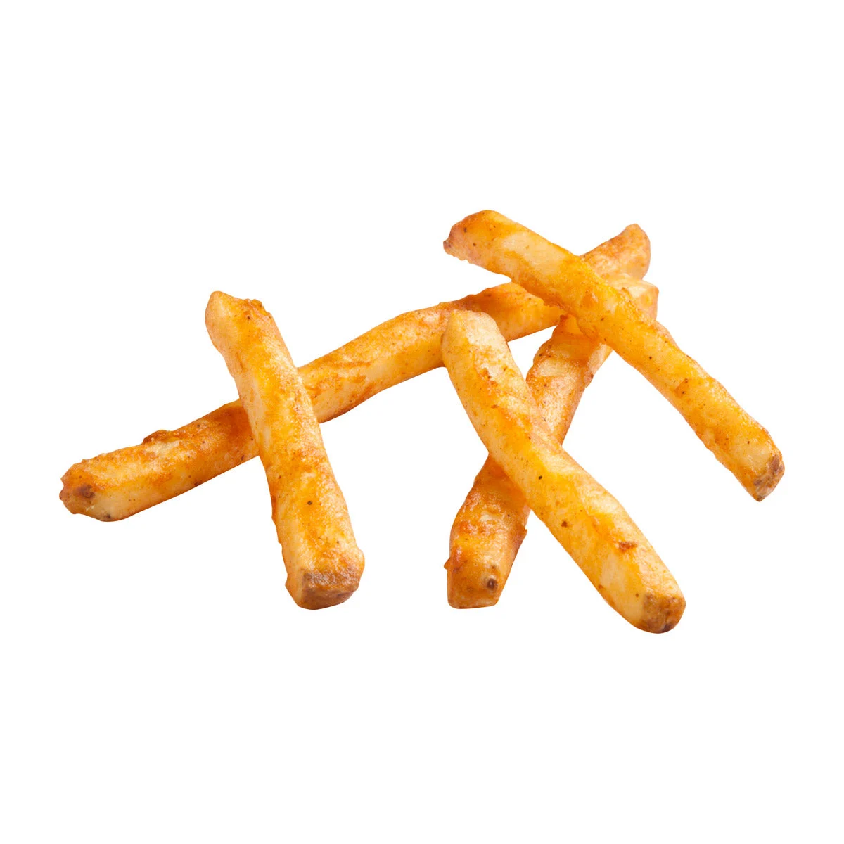 Simplot Seasonedcrisp 6 Inch x8 Inch Savory Battered Straight Cut Fries Skin On 5 Pound Each - 6 Per Case.