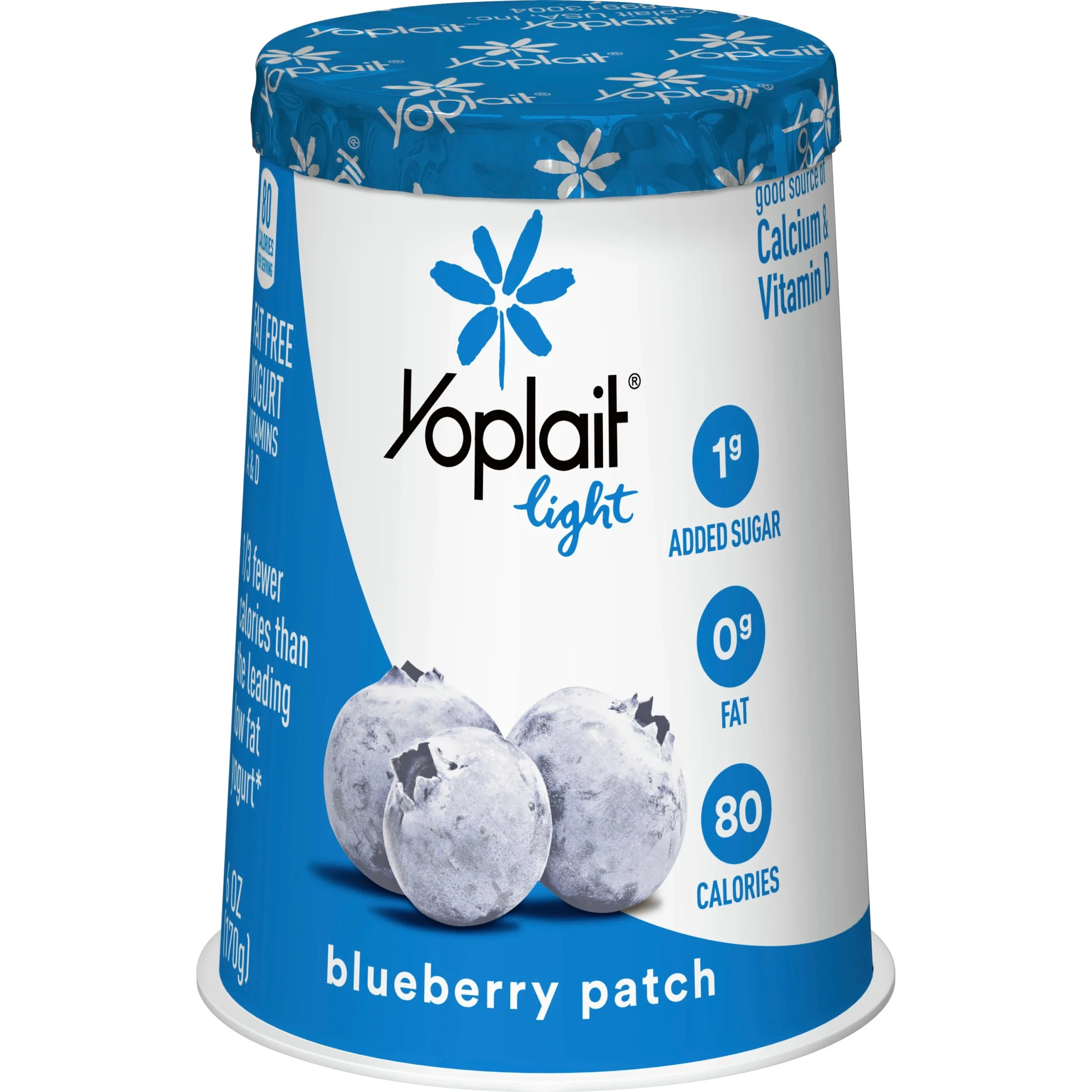 Yoplait Light Yogurt Single Serve Cup Blueberry Patch 6 Ounce Size - 12 Per Case.