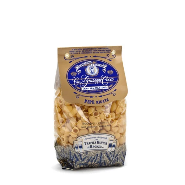 Giuseppe Cocco – Pipe Rigate #A44 17.6 oz (500 g) | Artisan Italian Pasta
