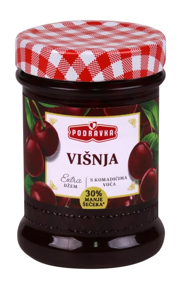 Podravka Jam Extra Sour Cherry, Visnja, 11.3 oz | 320g