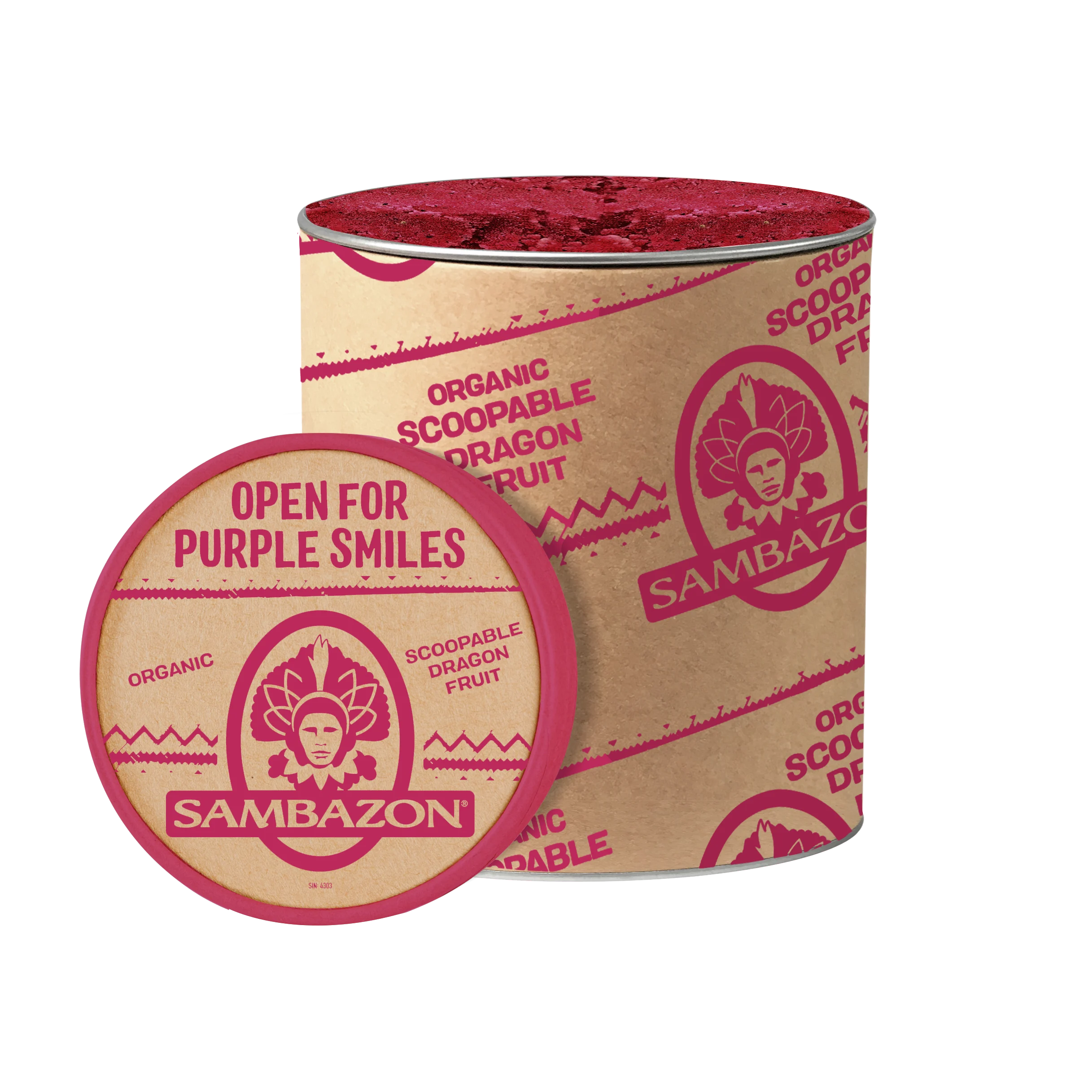 Sambazon Scoopable Dragonfruit Tub 1 Each - 1 Per Case.