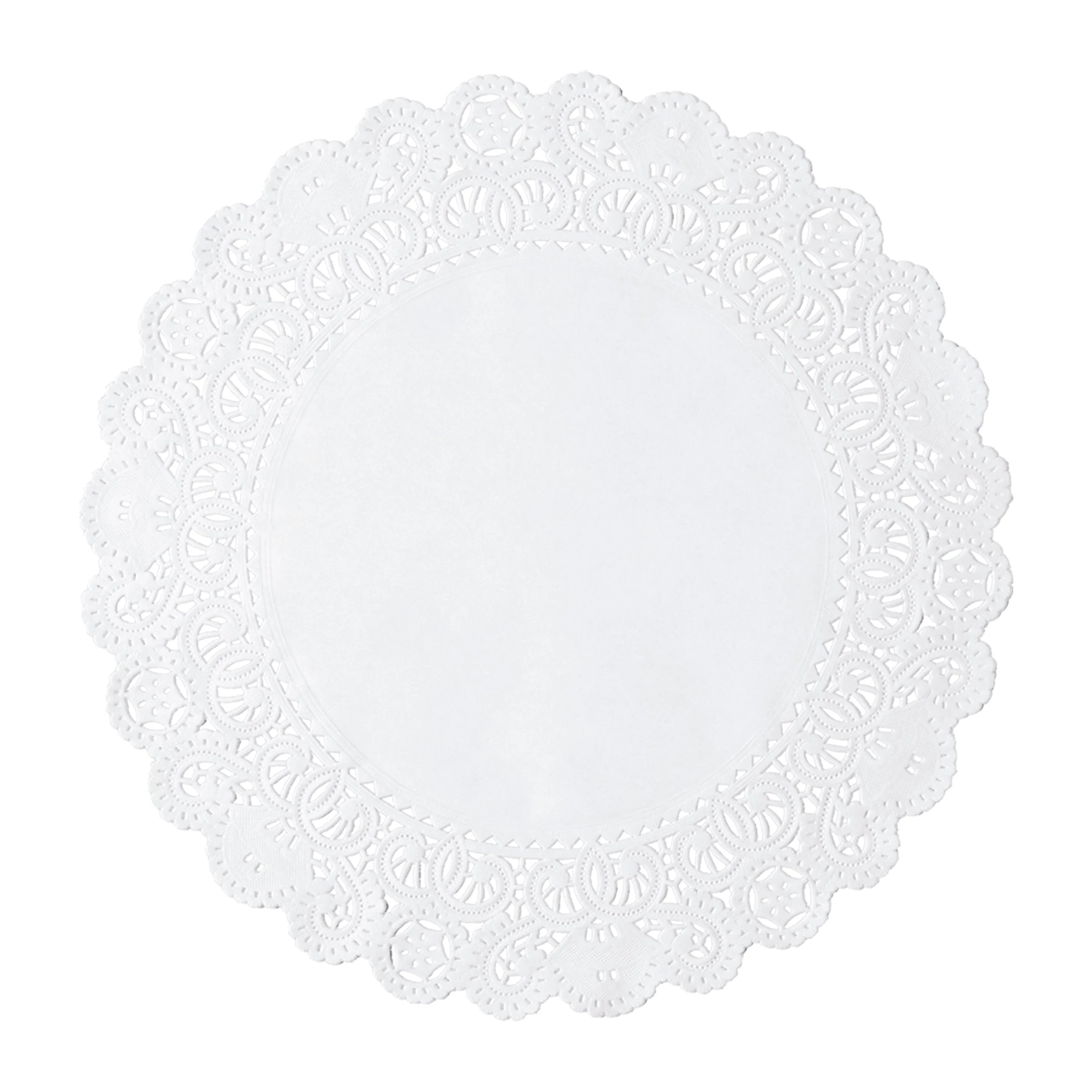 Doily Paper White 5 Inch Round French Lace 1000 Each - 10 Per Case.