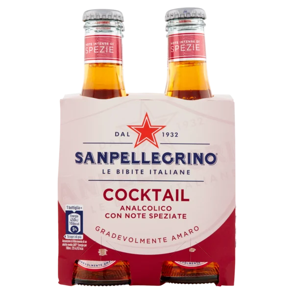 San Pellegrino Cocktail, 4 pack x 6.75 fl oz, Glass