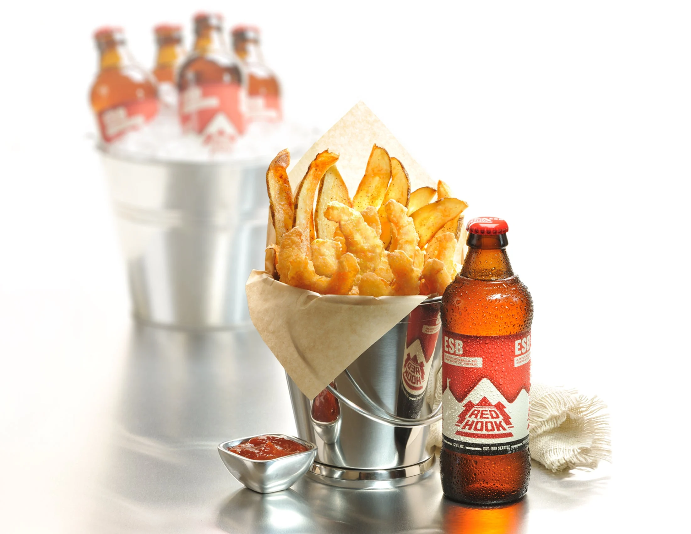 Redhook Beer Battered Round Tail Off Shrimp 2.5 Pound Each - 4 Per Case.