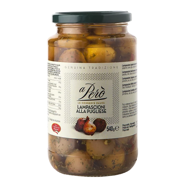 Pero Lampascioni Alla Pugliese, Wild Onions in oil, 20.45 oz | 580g