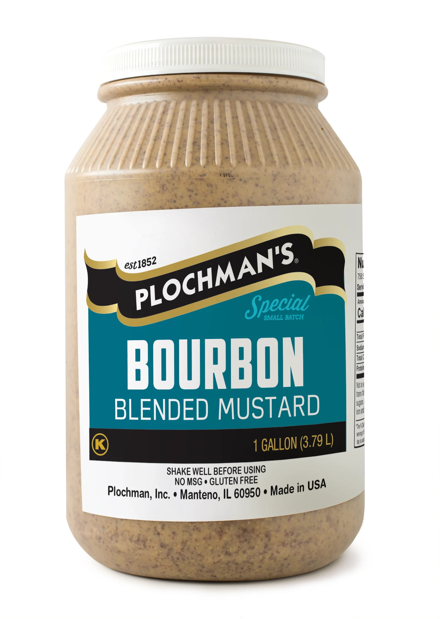 Plochman's Bourbon Mustard 1 Gallon - 2 Per Case