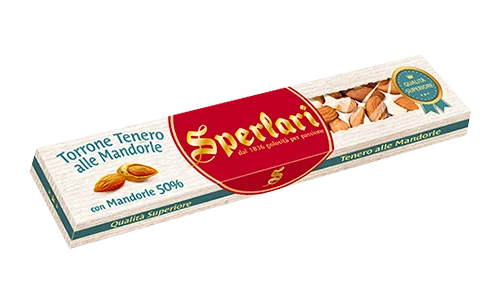 Sperlari Soft Nougat with Almond, Tenero Mandorla, Superior Quality, 3.5 oz - 100g