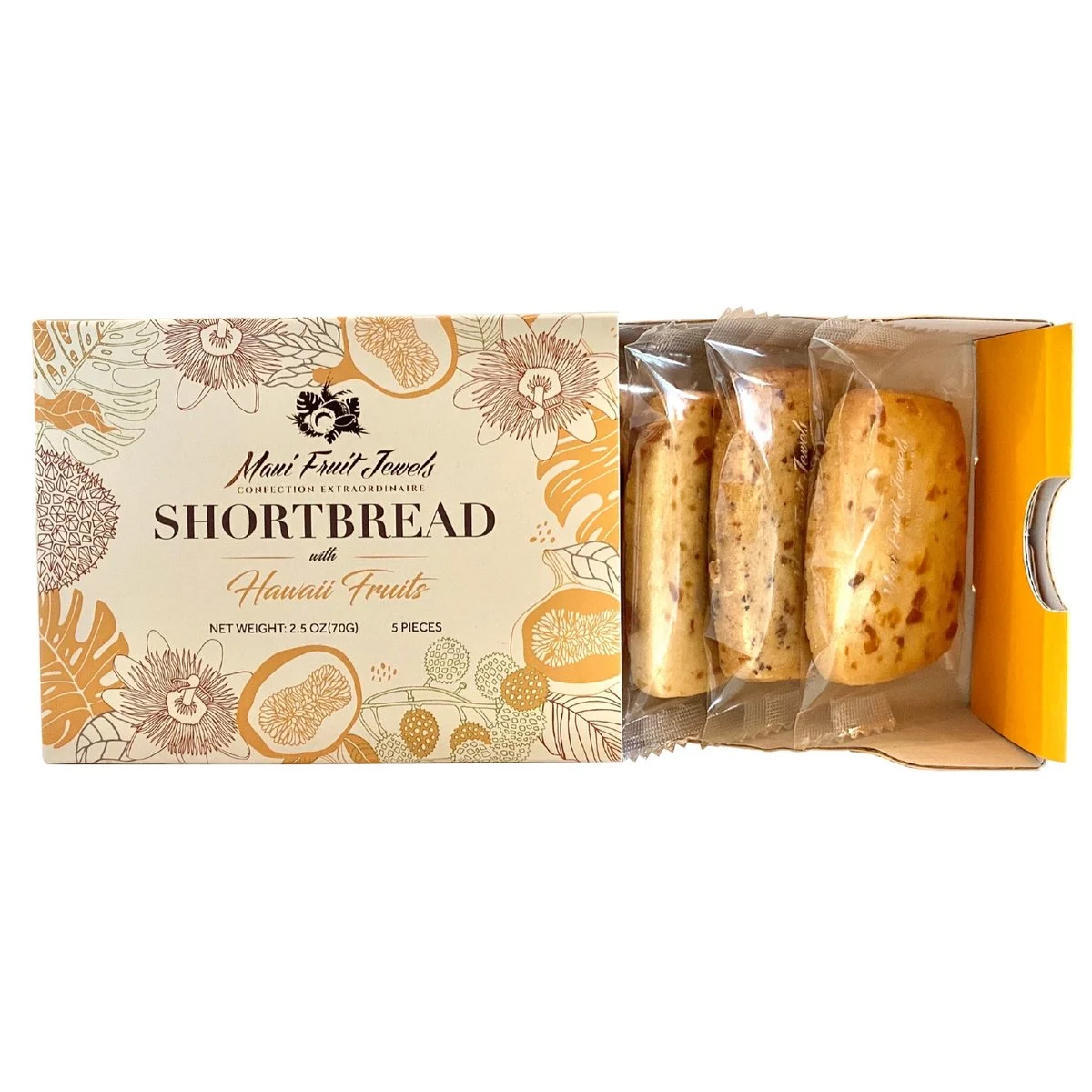 Maui Fruit Jewels 5-piece Shortbread Cookies