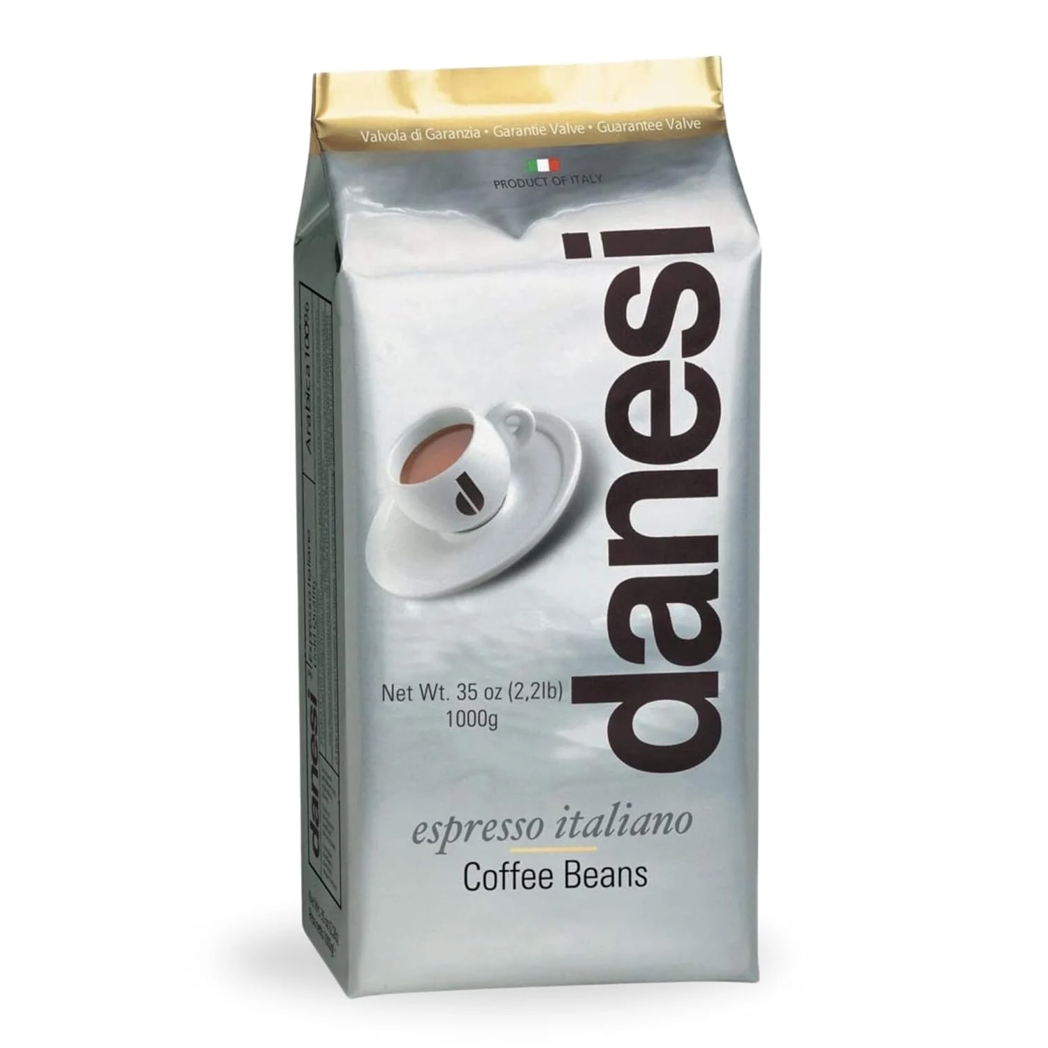 Danesi Gold Quality Coffee Beans, Espresso Italiano, 2.2 lb | 1000g