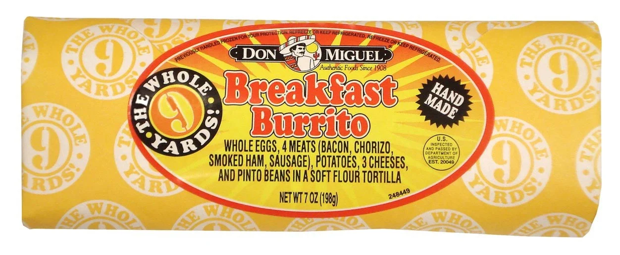 Don Miguel Burrito Whole Yard Breakfast 7 Ounce Size - 12 Per Case.