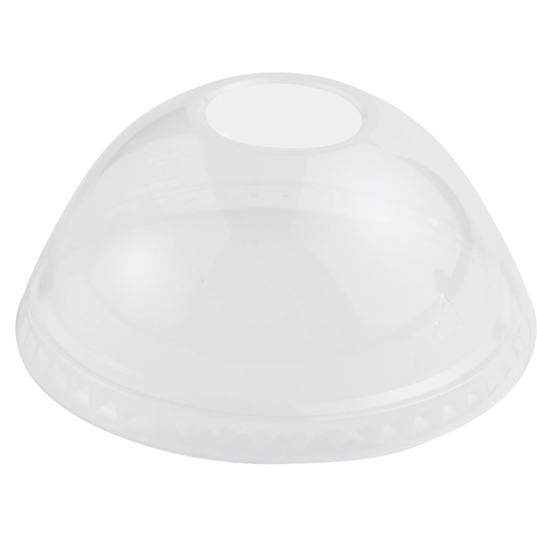 9Q-24Oz Cup Clear Dome Lids With Straw Hole - Pla