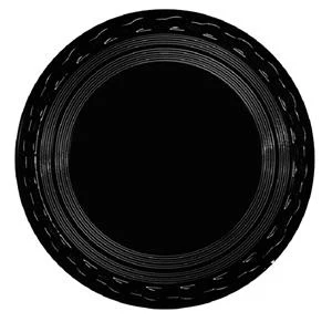 16 Inch Black Round Serving Tray Plastic