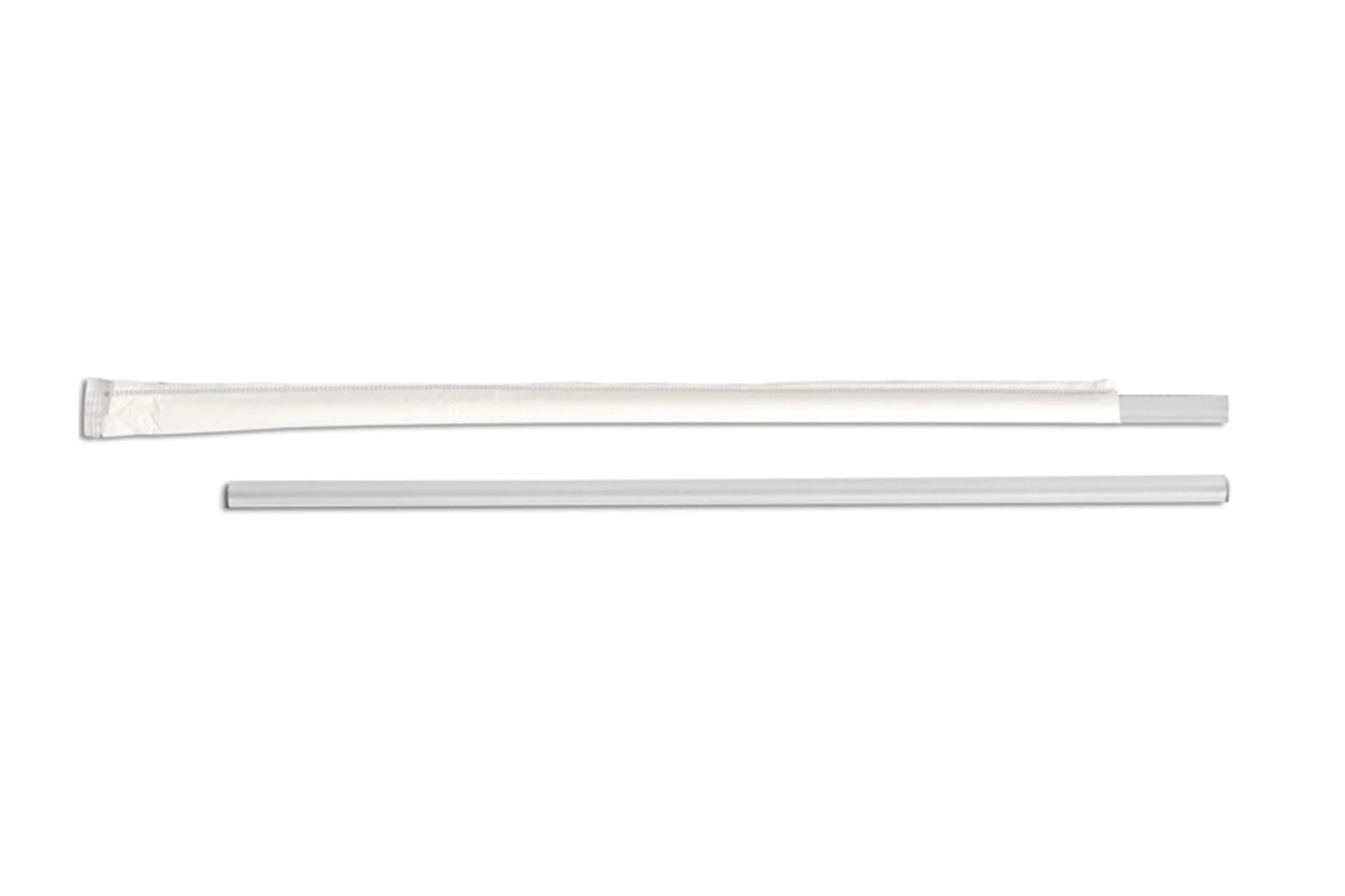 10.25" Tall Jumbo Translucent Pp Straw Wrapped