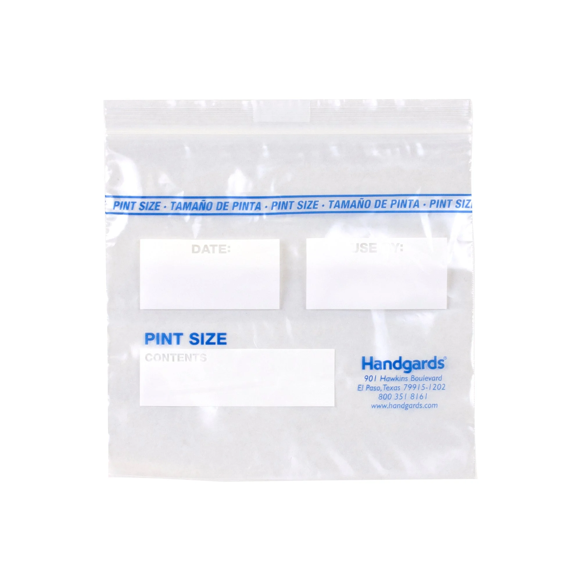 Zipgards Low Density Recloseable Pint Clear Flat Stack Storage Bag  1 - 500 - 500 Ea
