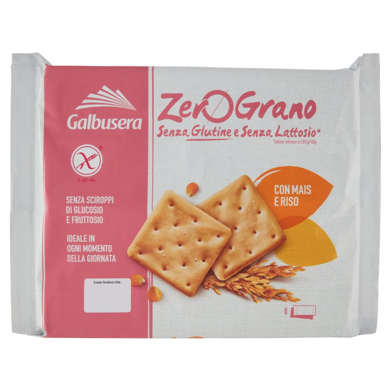 Galbusera Gluten Free ZeroGrano Crackers, 11.28 oz | 320g
