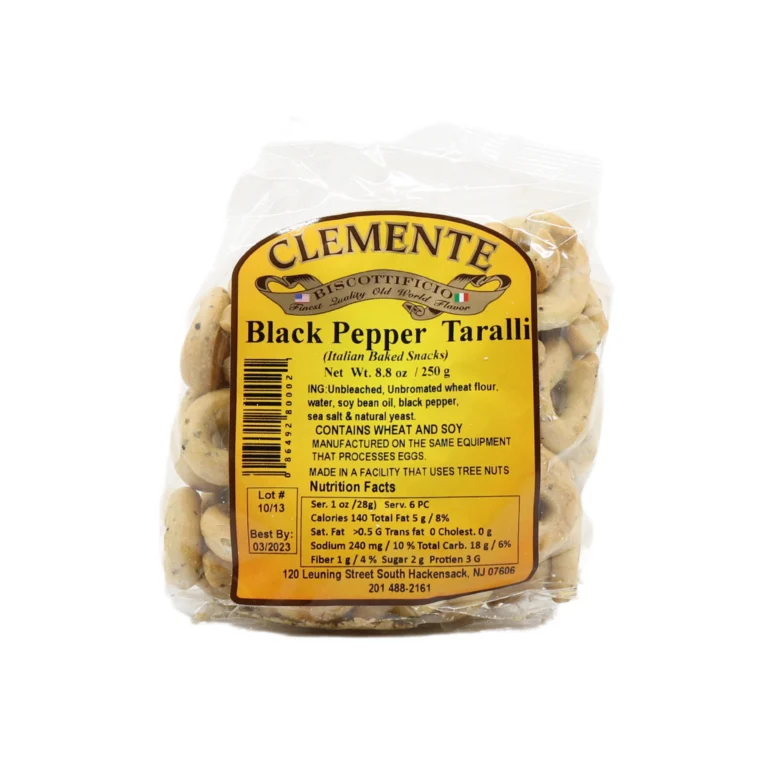 Clemente Black Pepper Taralli, 8.8 oz | 250g