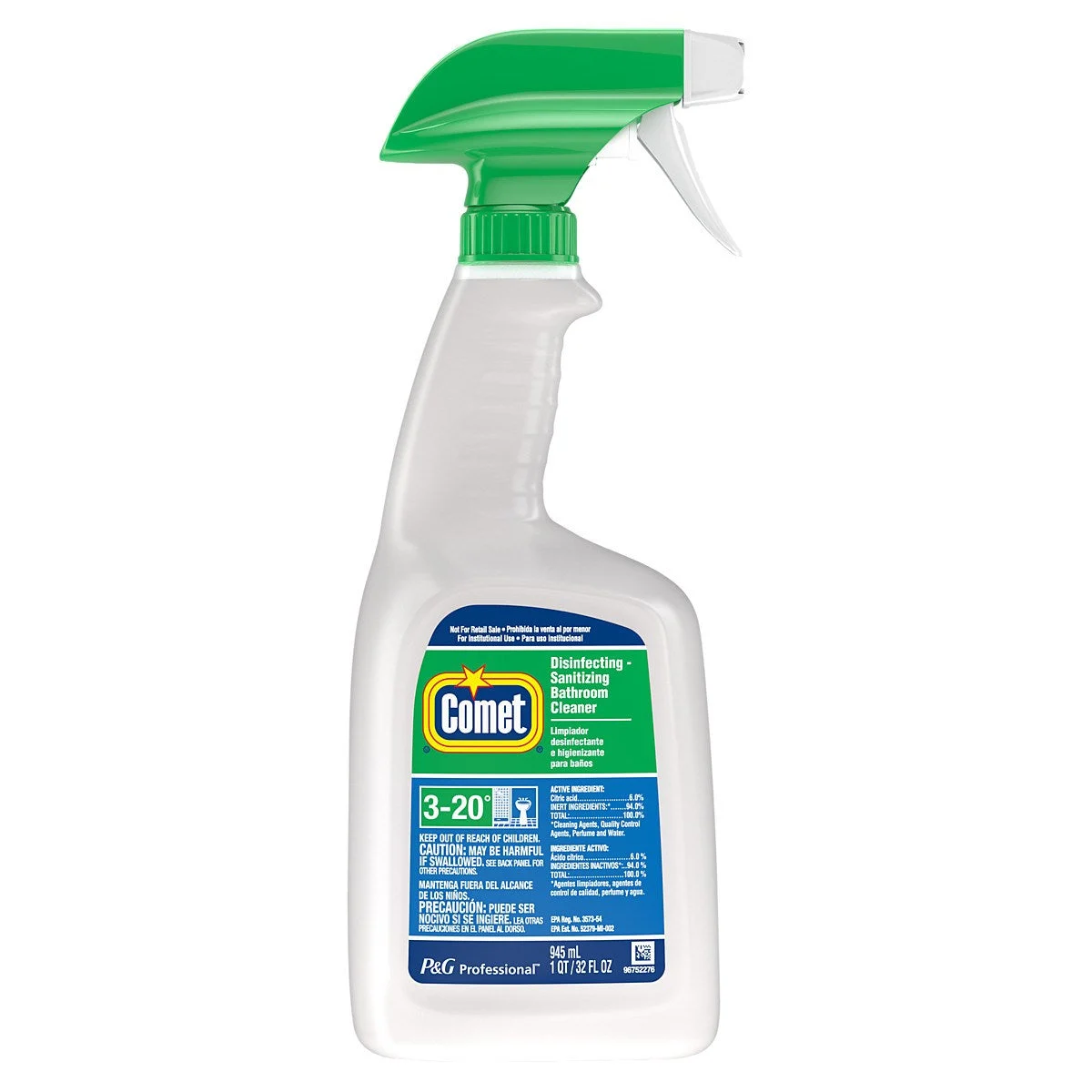 Comet Professional Bath Disinfecting-Sanitizing Cleaner Rtu Bottle W/Foil Seal 3-20 8/32 Oz