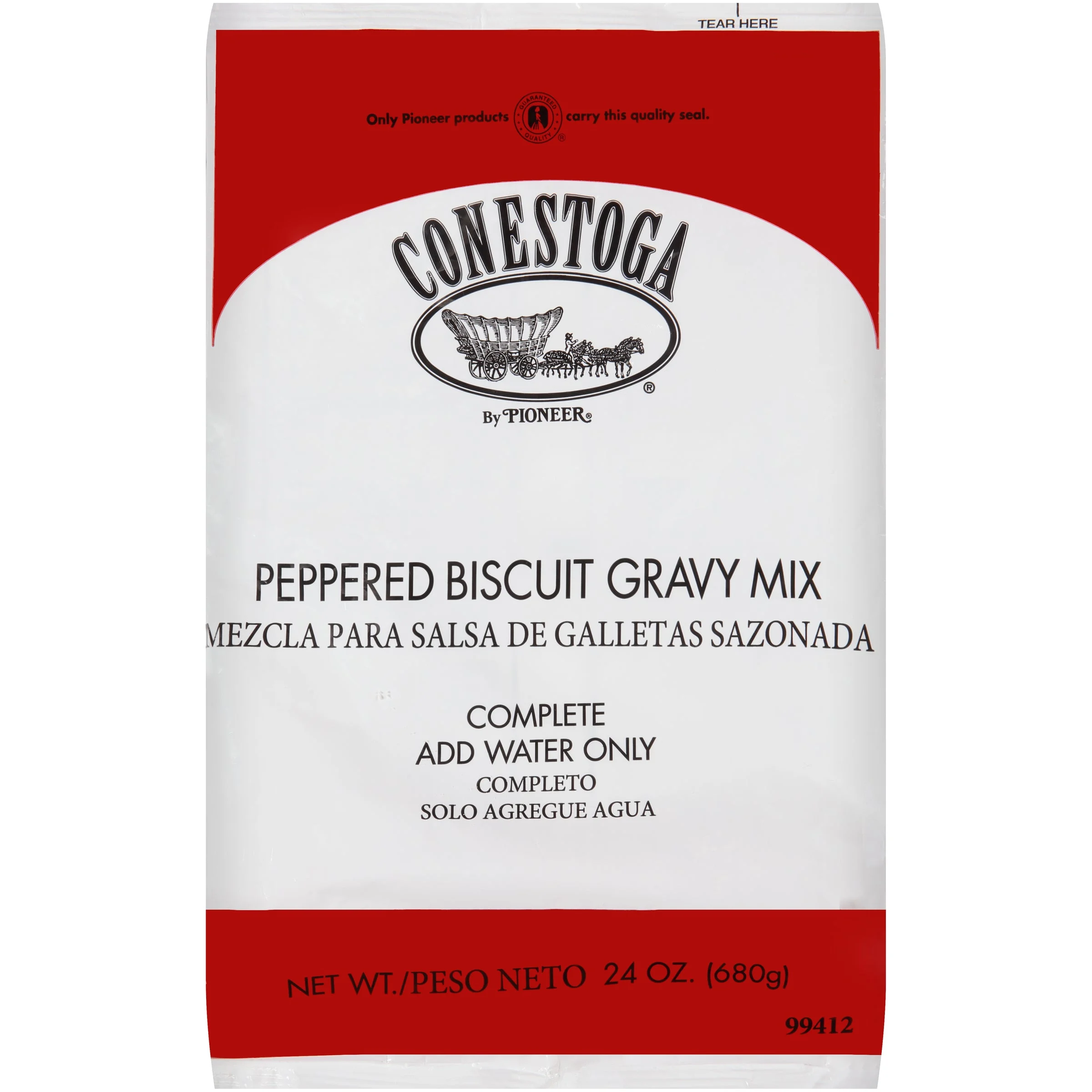 Conestoga Peppered Biscuit Gravy Mix 24 Ounce Size - 6 Per Case.