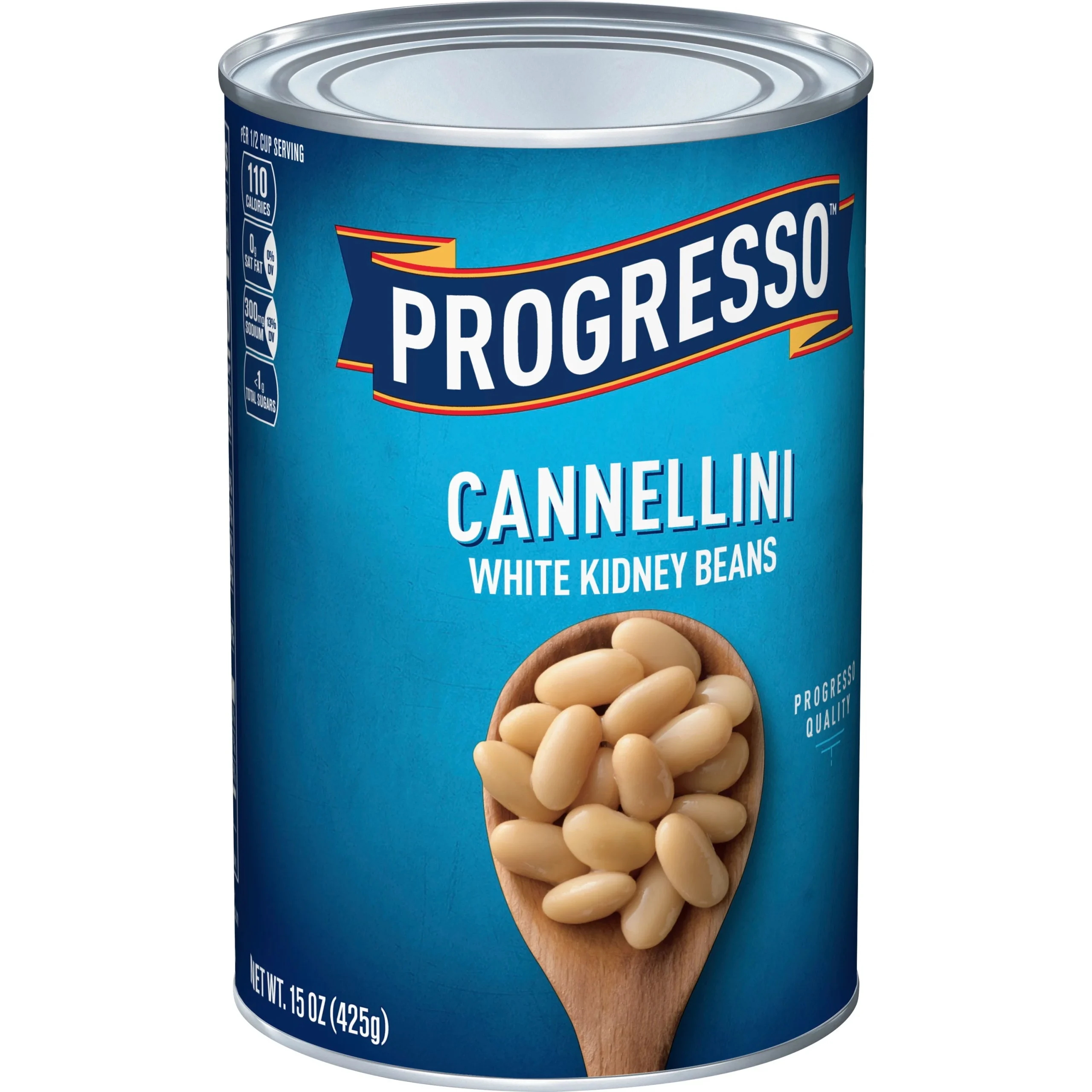 Progresso Canned Vegetables Cannellini White Kidney Beans 15 Ounce Size - 24 Per Case.