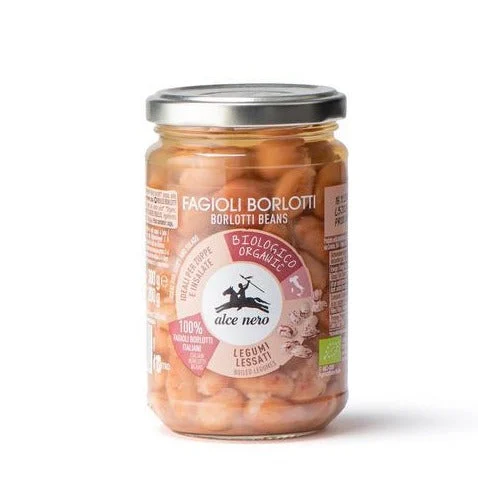 Alce Nero Italian Organic Borlotti Beans, Fagioli Borlotti, 10.5 oz | 300g