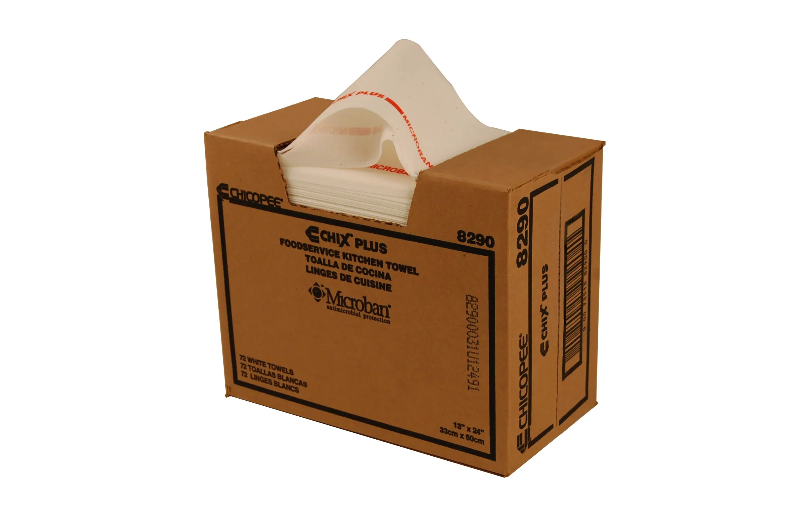 8290 Chix Plus Foodservice Towel Heavy Duty White 13"X24"