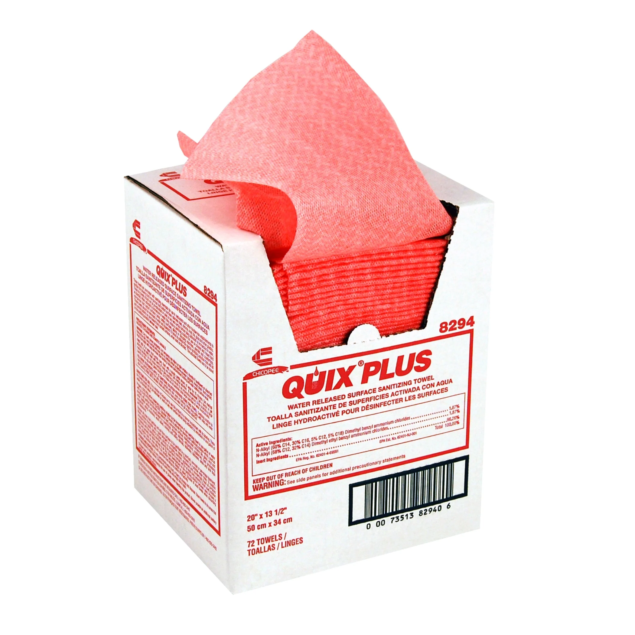 8294 Chicopee Quix Plus Medium Duty Pink20" X 13.5"