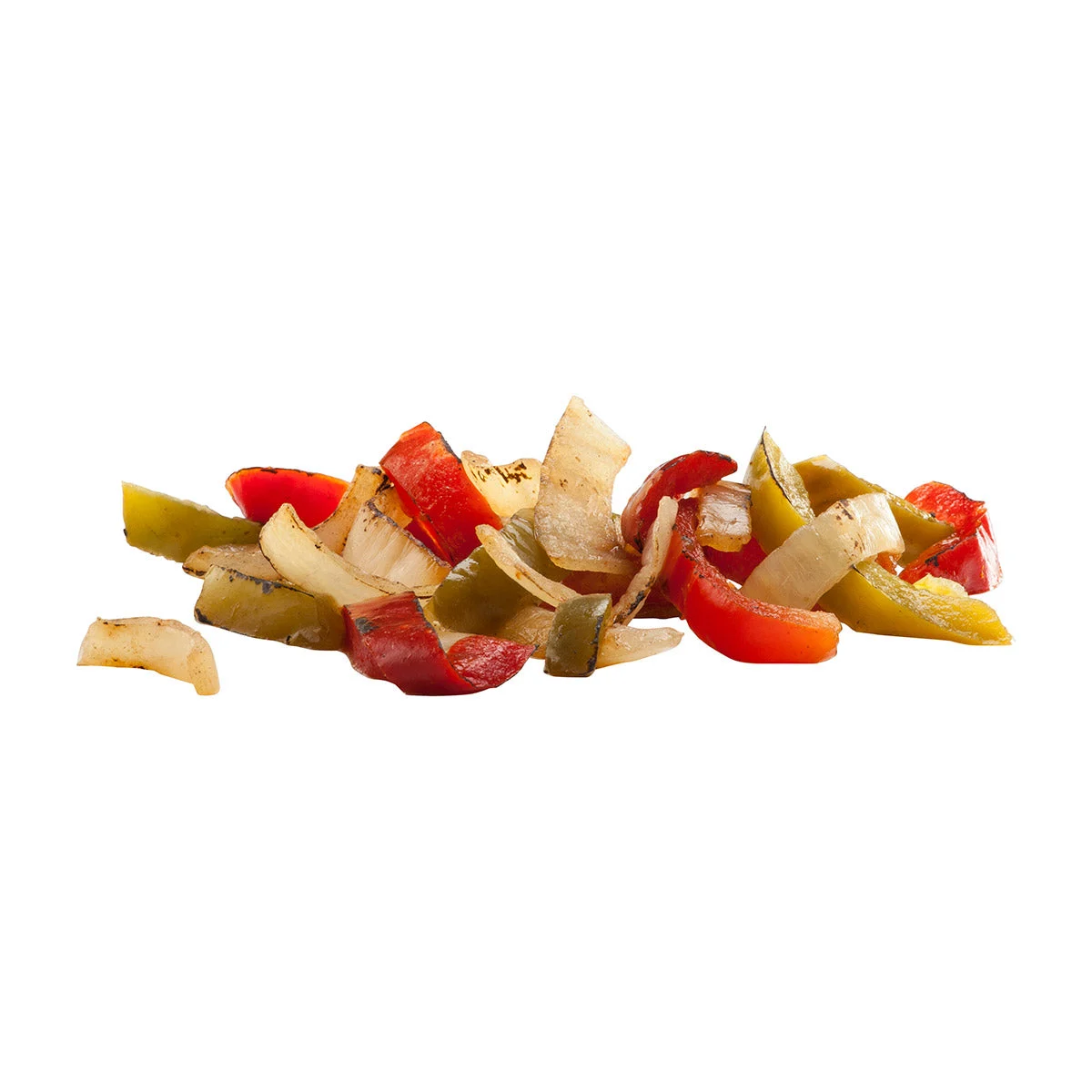 Simplot Roastworks 8 Inch Rte Flame Roasted Unseasoned Peppers & Onions Blend 2.5 Pound Each - 6 Per Case.