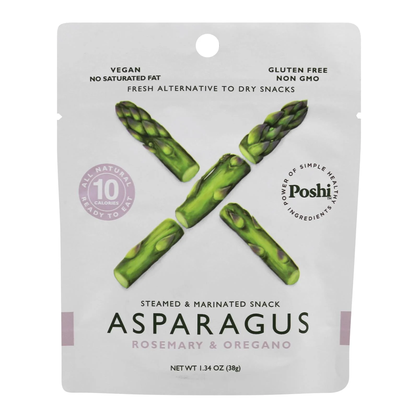 Poshi - Snack Asparagus Mrntd Veg - Case of 10 - 1.34 Ounce