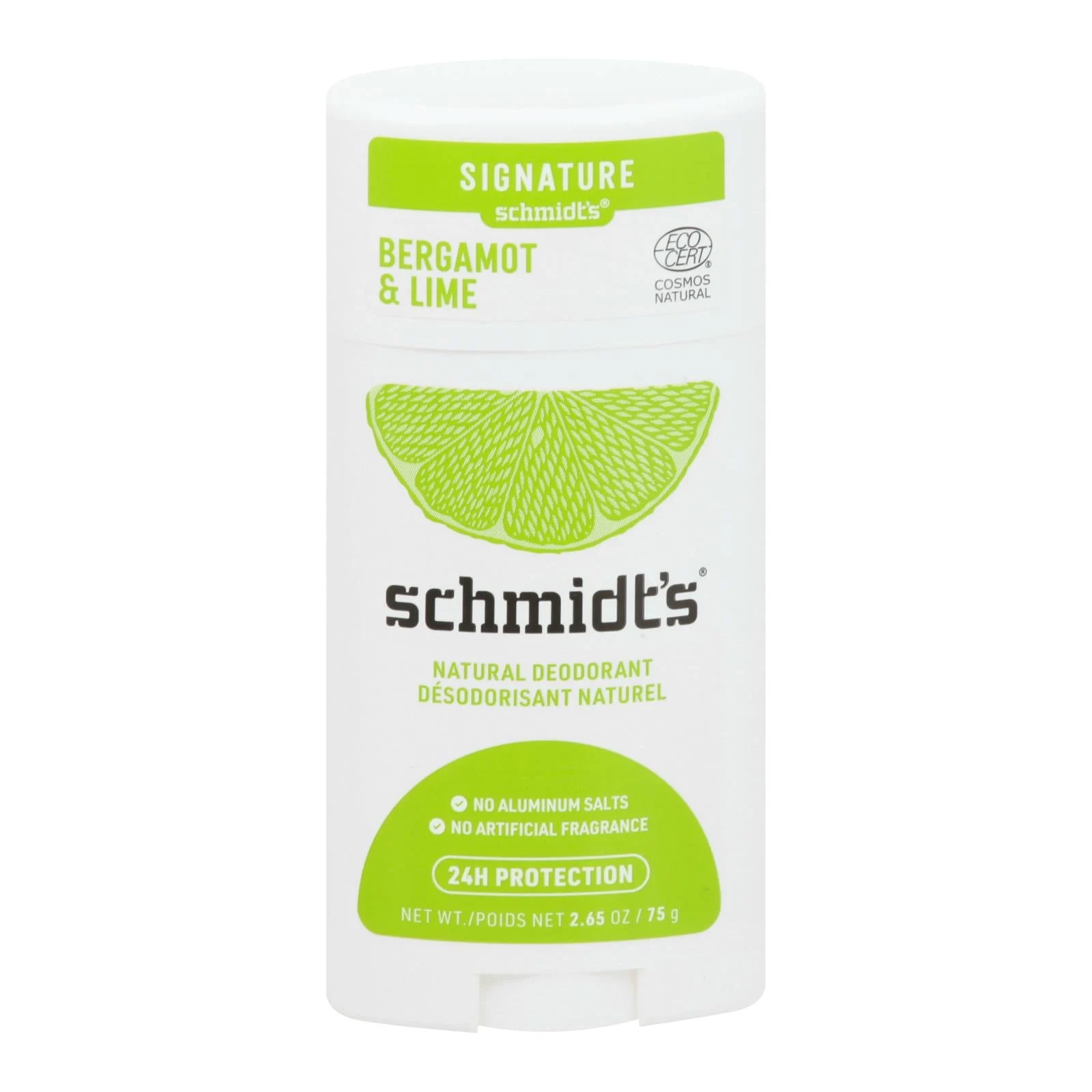 Schmidt's - Deodorant Brgmnt&lme Stk - 1 Each - 2.65 Ounce
