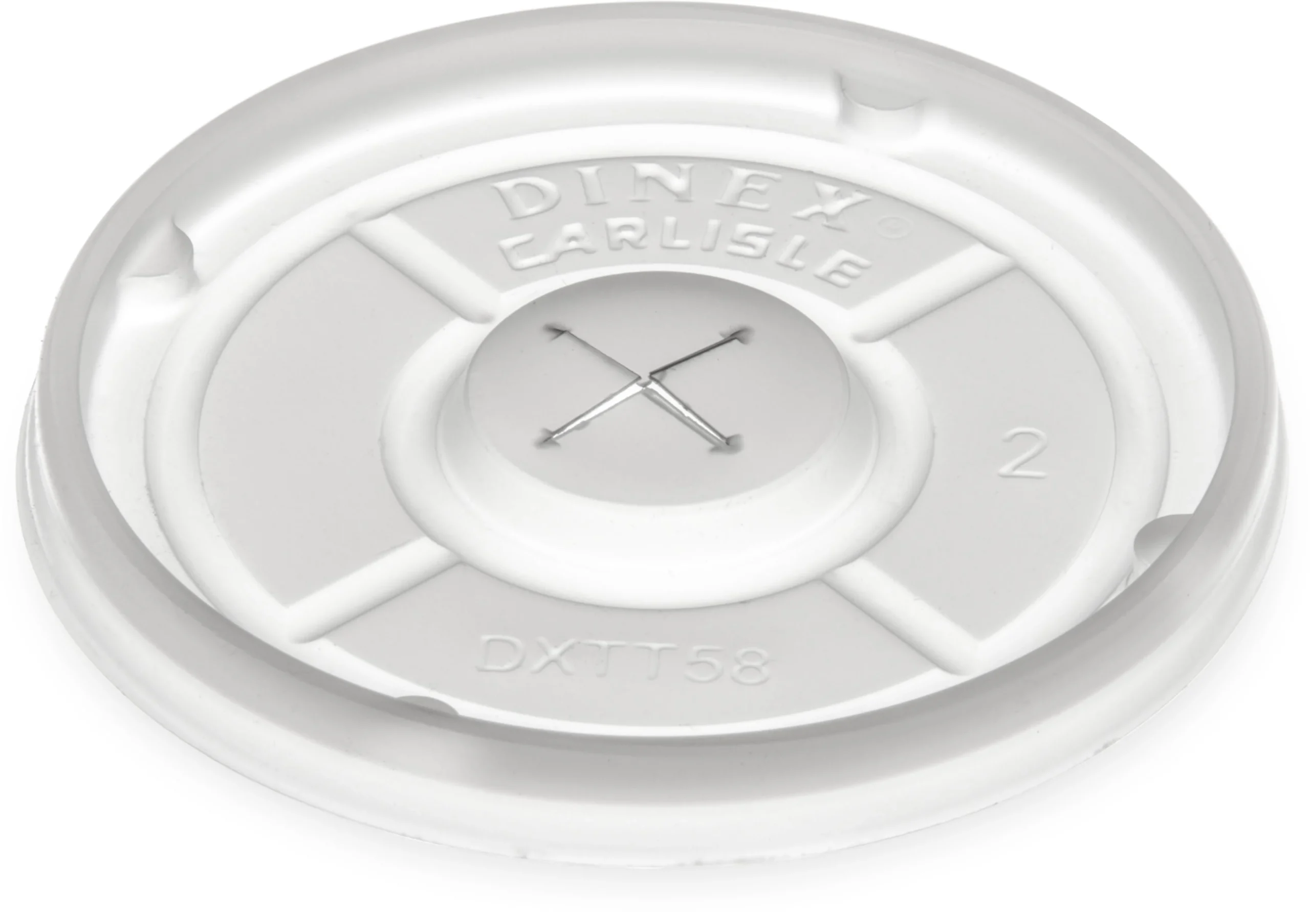 Dinex Translucent Tumbler Lid With Straw Slot, 3.25 Inch, 1000 Per Case