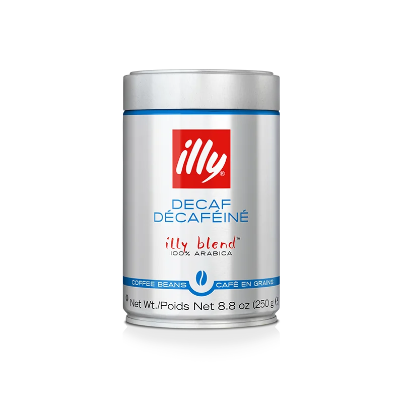 illy Whole Bean Decaffeinated Classico Coffee, 8.8 oz | 250g Can