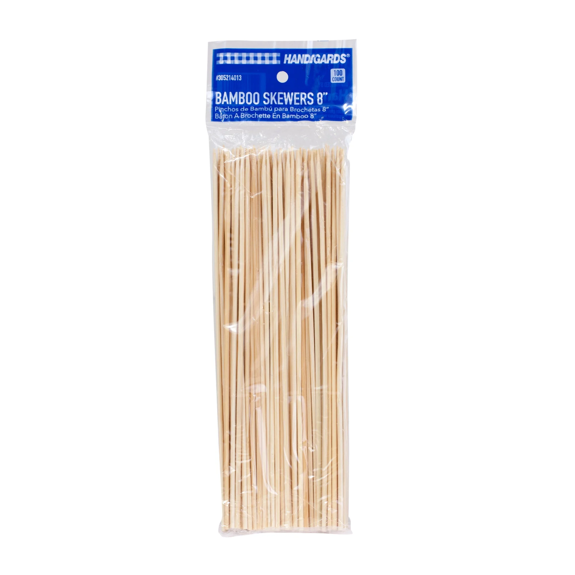 Handgards 8 Inch Bamboo Skewer 100 Per Bag10 - 10 - 100 Ea