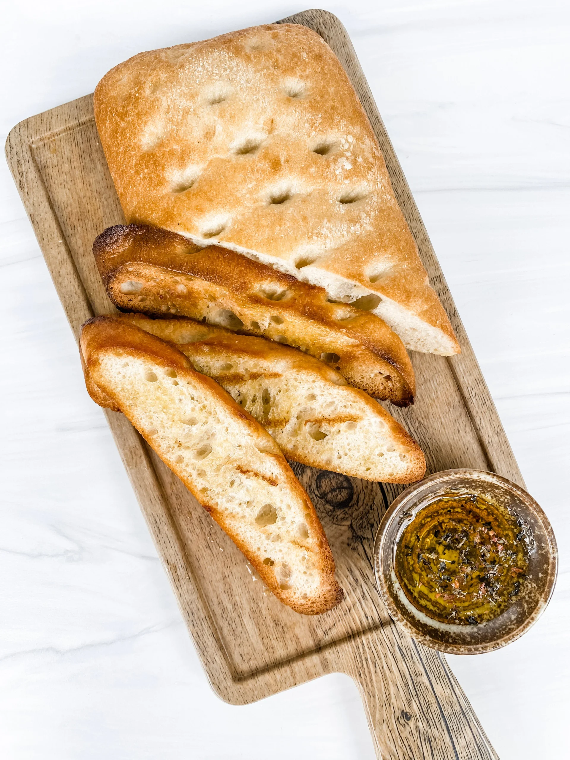 Vie De France Focaccia Quarter Sheet Parbaked Bread 15.2 Ounce Size - 14 Per Case.