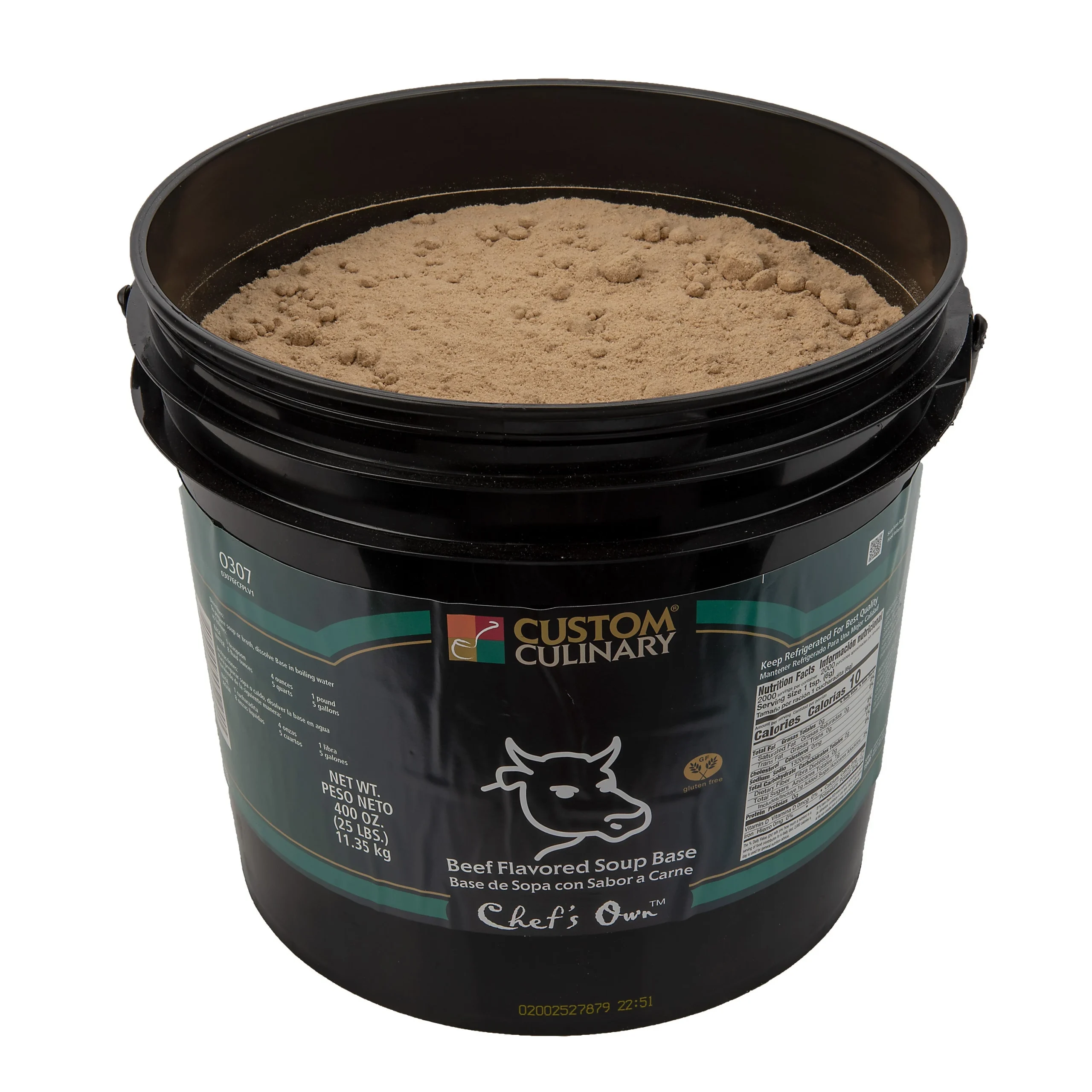 Base Beef Flavored Granular Shelf Stable 25 Pound Each - 1 Per Case.