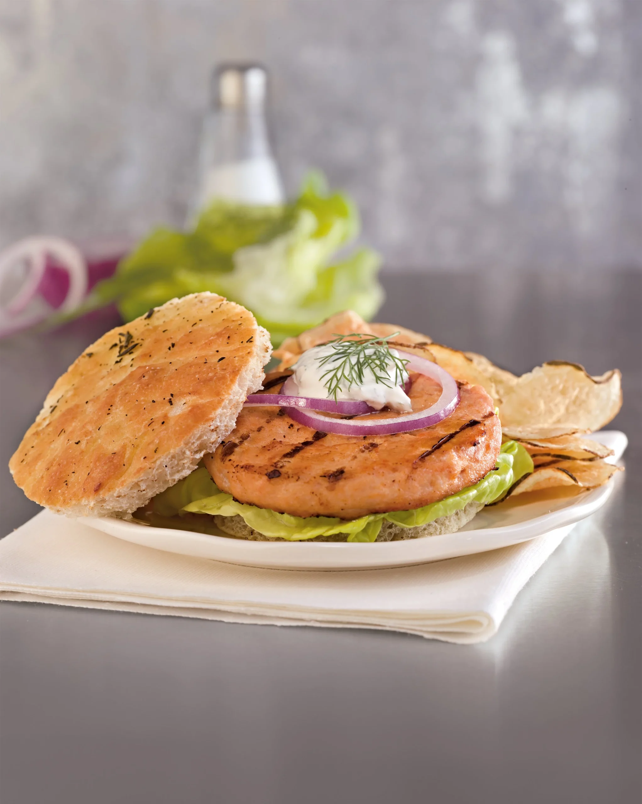 Salmon Burger Alaskan Raw Individual Quick Frozen 10 Pound Each - 1 Per Case.