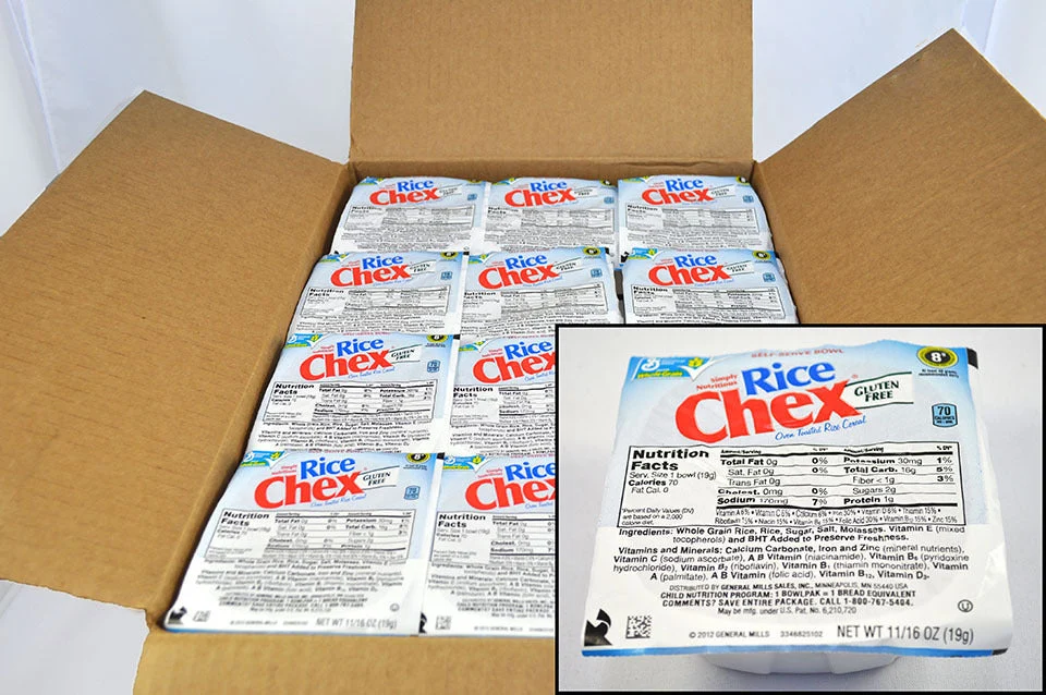 Rice Chex Cereal Single Serve Bowlpak 0.69 Ounce Size - 96 Per Case.