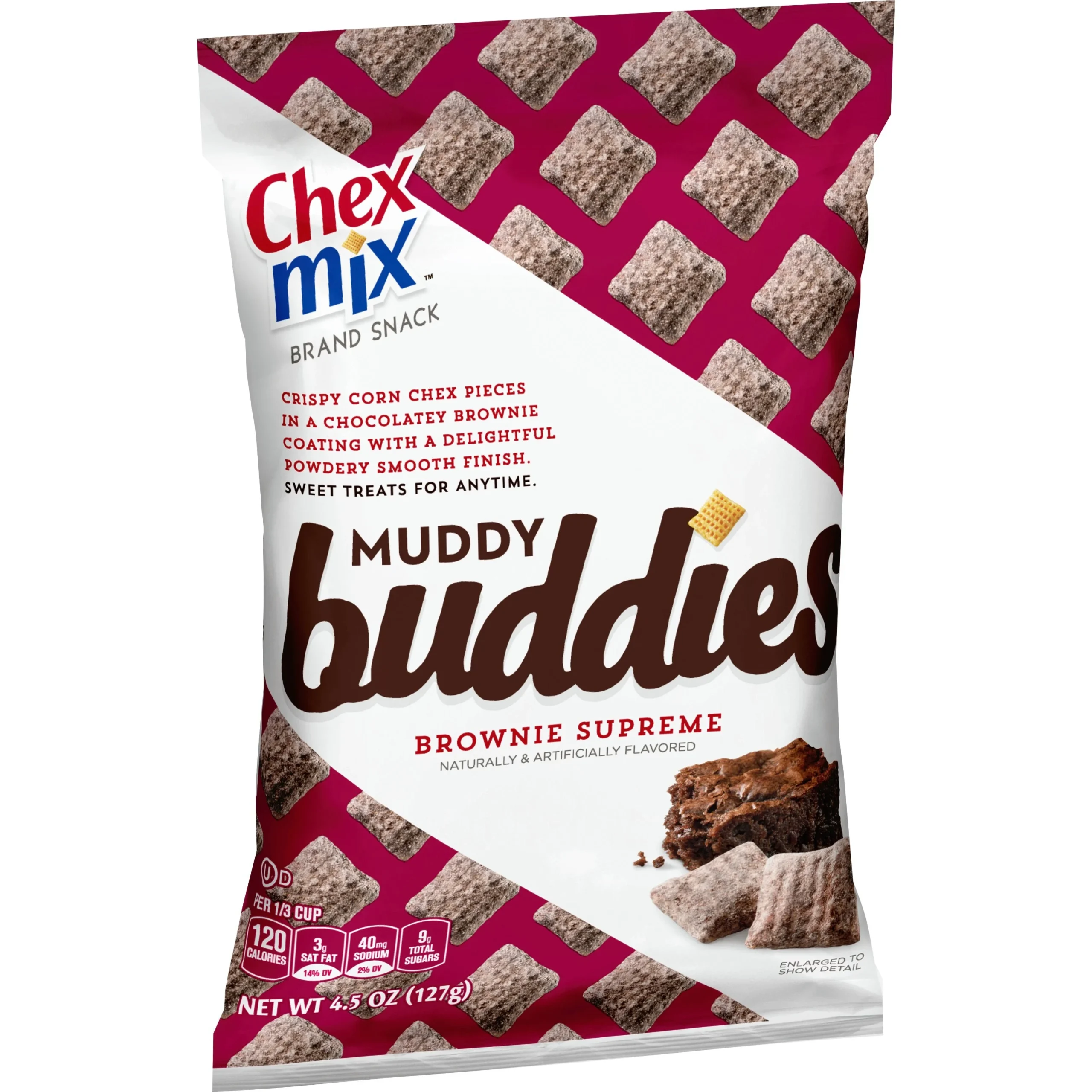 Chex Mix Muddy Buddies Snack Mix Brownie Supreme 4.5 Ounce Size - 7 Per Case.