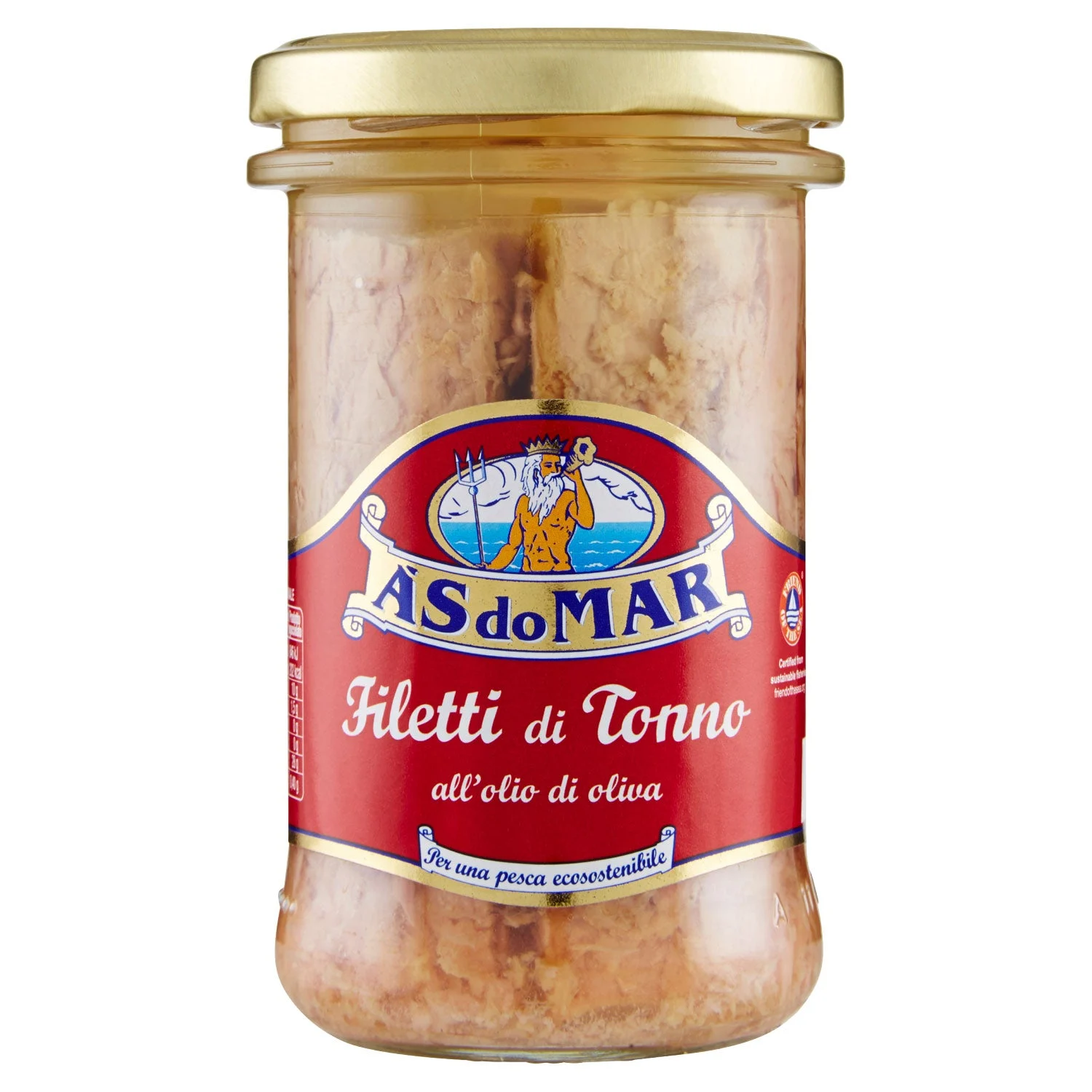 A'S do Mar Tuna Fillets in Olive Oil, Product of Italy, 8.81 oz | 250g Jar