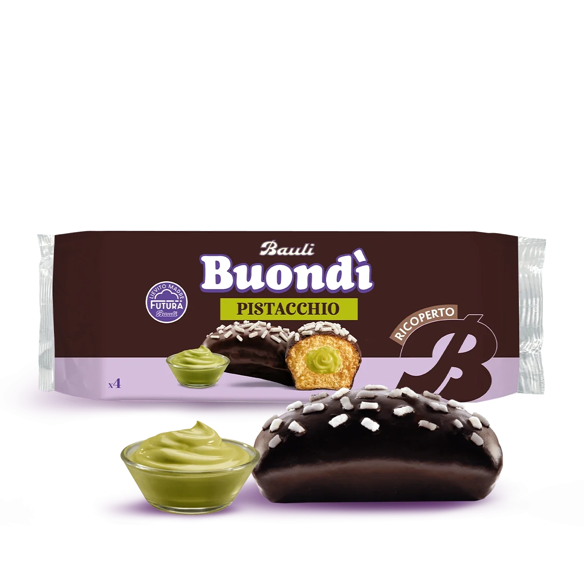Bauli Buondi Chocolate Covered w/ Pistachio Filling, 276g | 9.73 oz