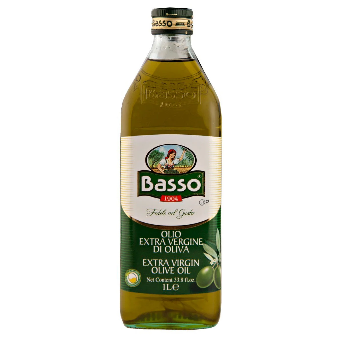 Basso Extra Virgin Olive Oil, Cold Extracted, Pack in Italy, 33.8 fl oz | 1 Liter