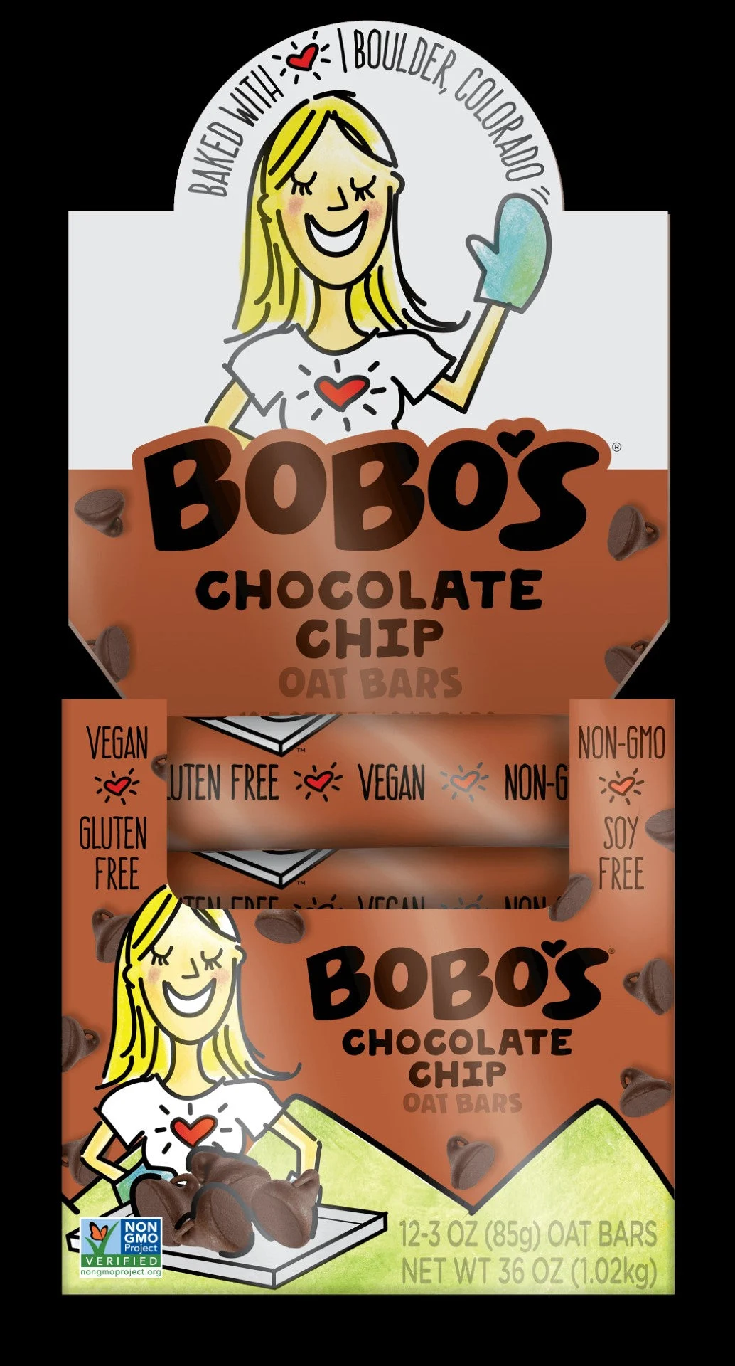 Chocolate Chip Bar 3 Ounce Size - 48 Per Case.