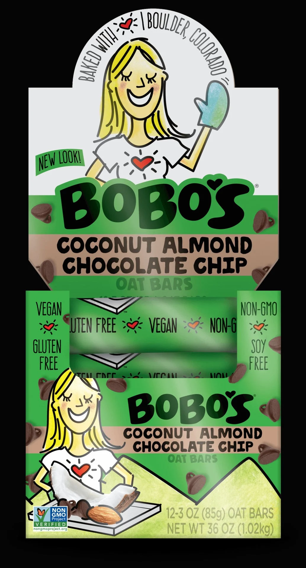 Coconut Almond Chocolate Chip Bar 3 Ounce Size - 48 Per Case.